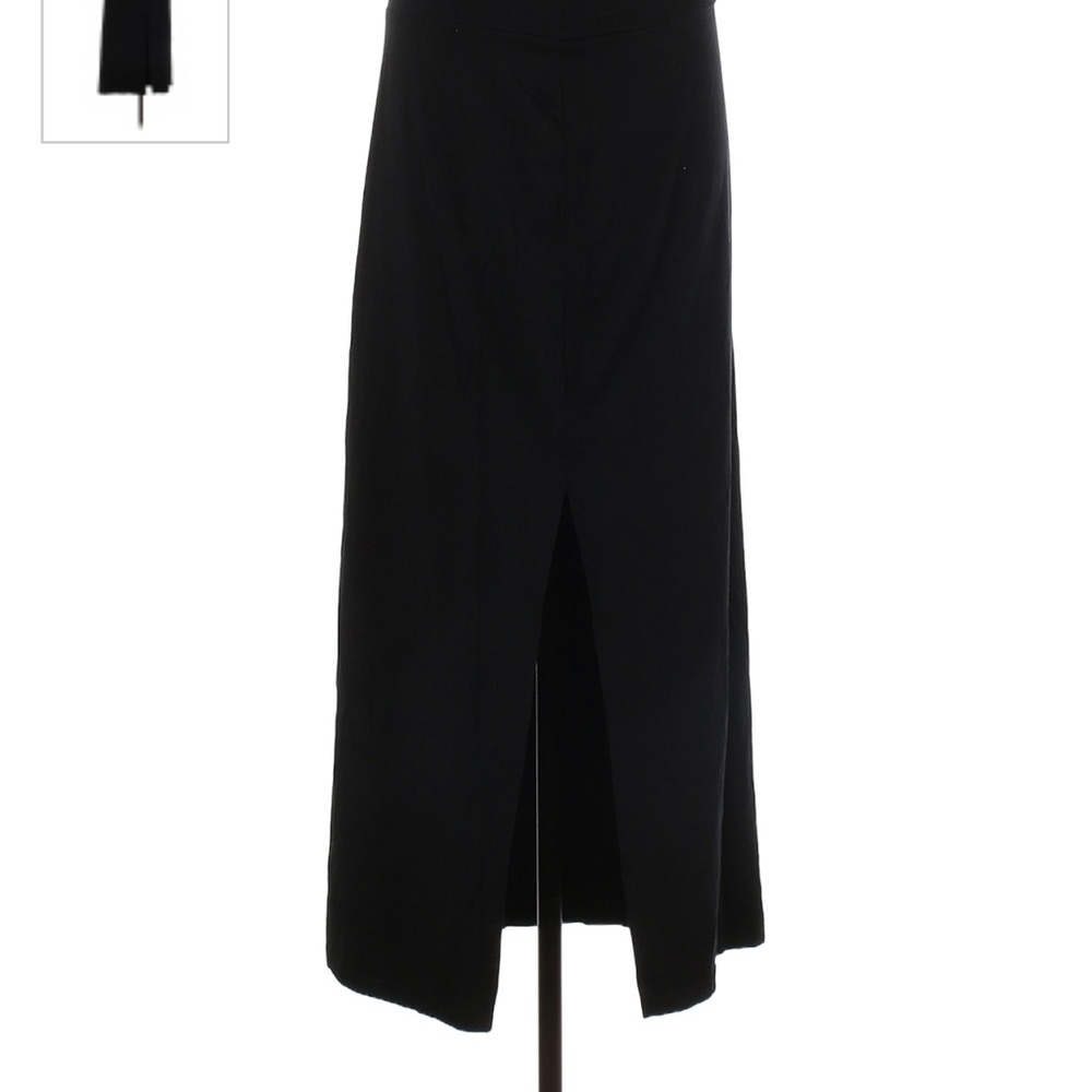 American apparel black maxi skirt with backslit, size small